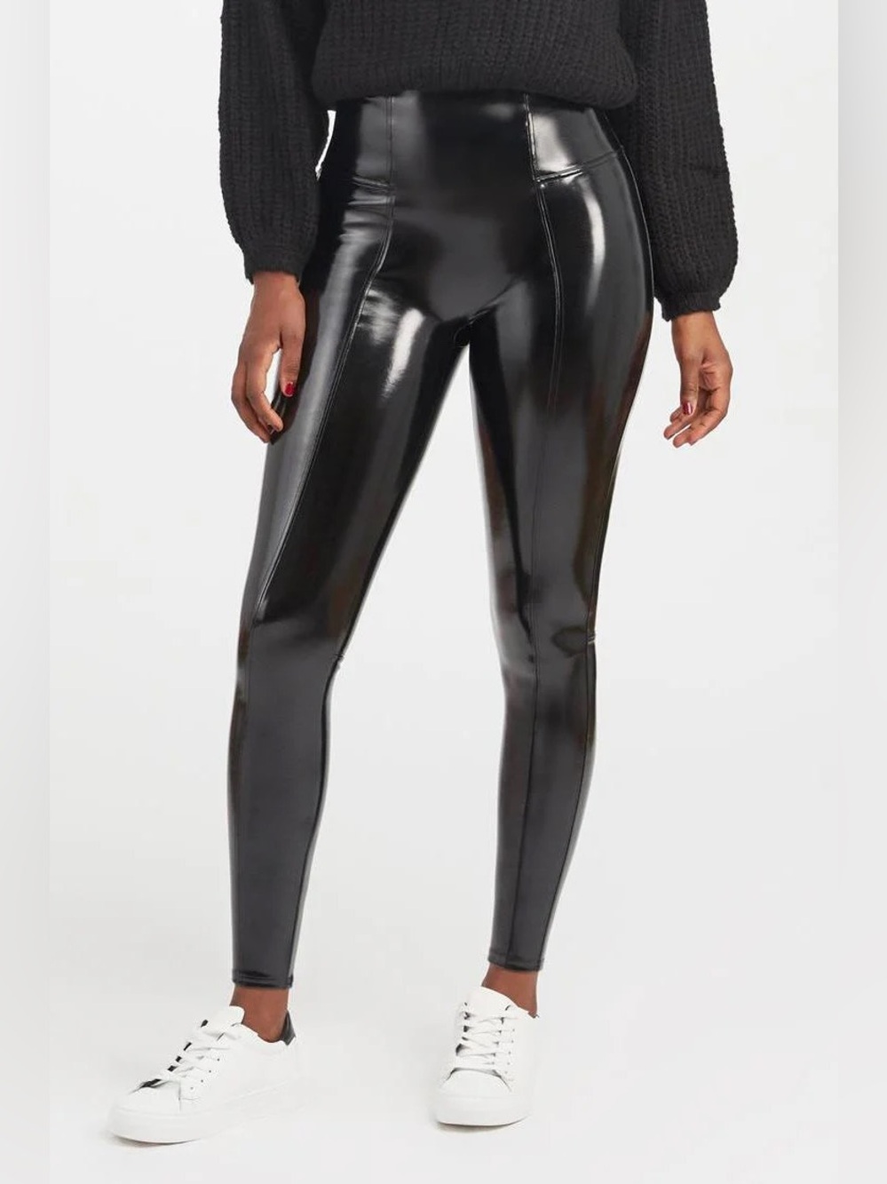 SPANX Faux Patent Leather legging - sz small